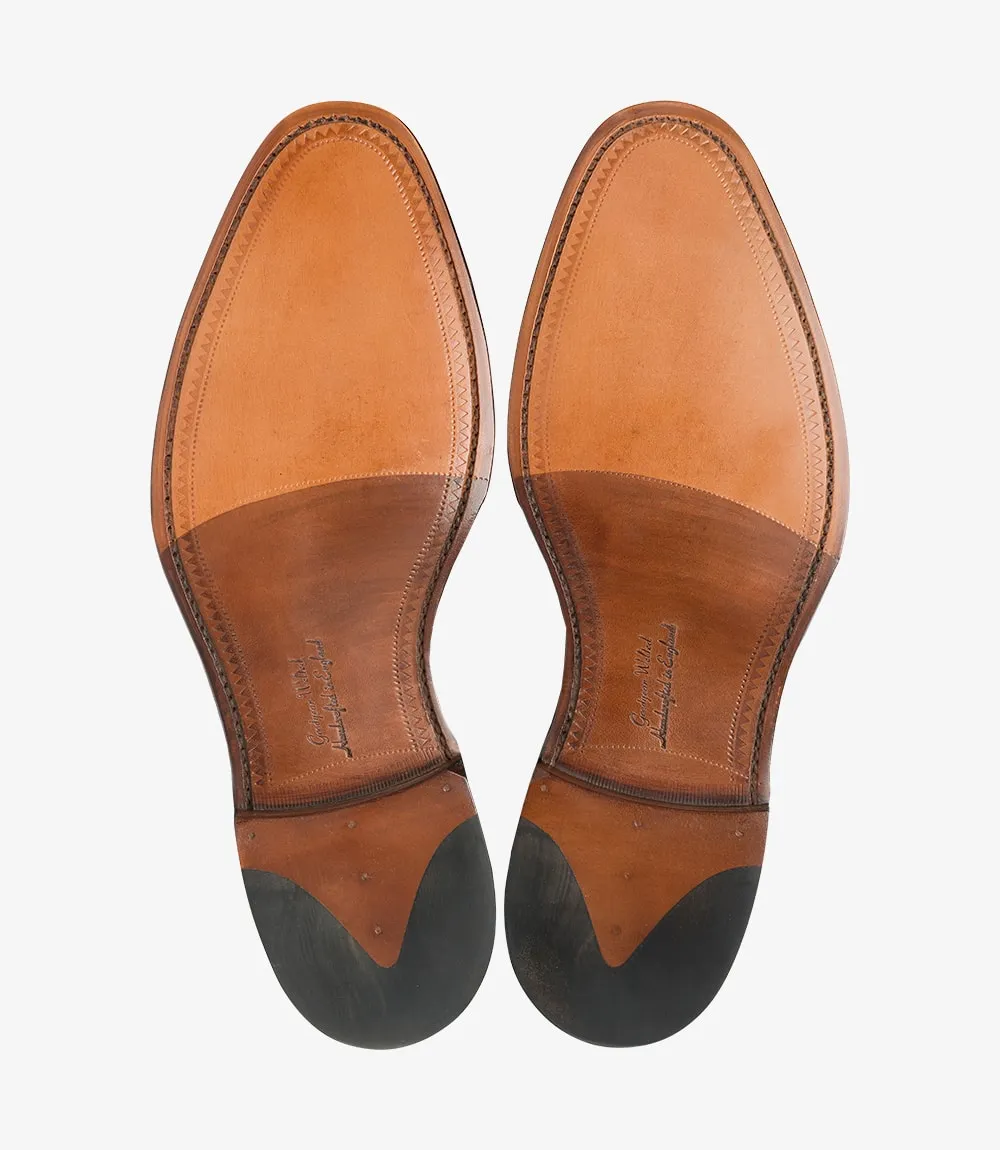 Burnished Brown Aldwych Cap-toe Oxford Shoes