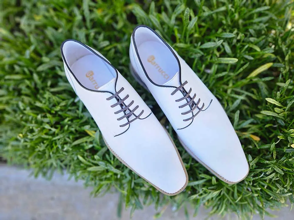 Burnished Lace-up Leather Derby