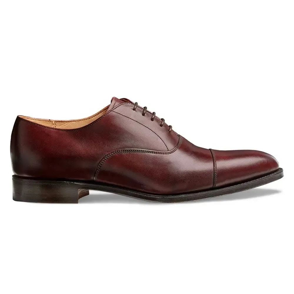 CHEANEY Shoes - Lime Leather Sole Oxford Shoes - Burgundy Calf