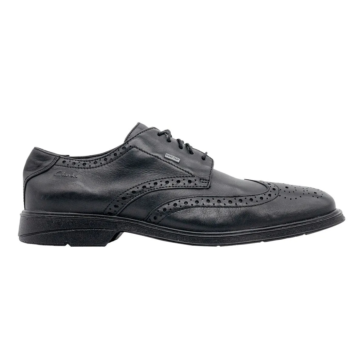 Clarks Brogues Formal Lace Ups Leather Black Colour For Men