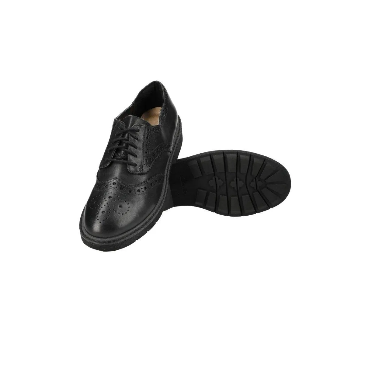 Clarks Witcombe Brogues Lace Ups Black Colour For Women