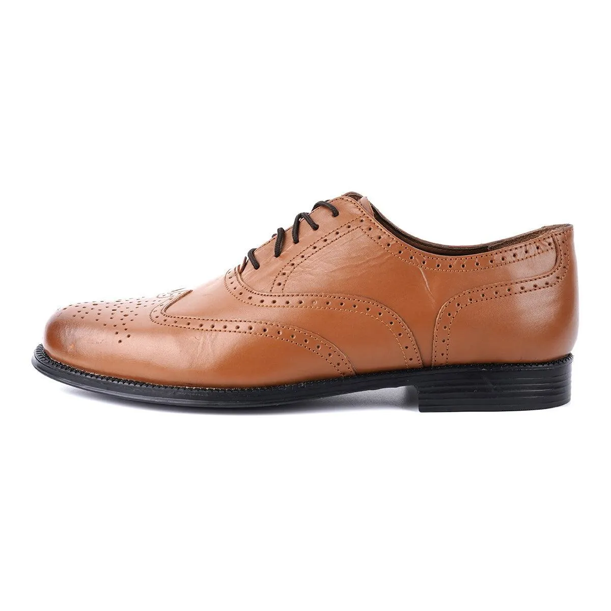 Clifford James Brogue Oxford Formal Lace Ups Leather Brown Colour For Men