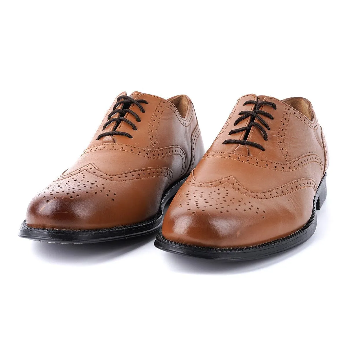 Clifford James Brogue Oxford Formal Lace Ups Leather Brown Colour For Men