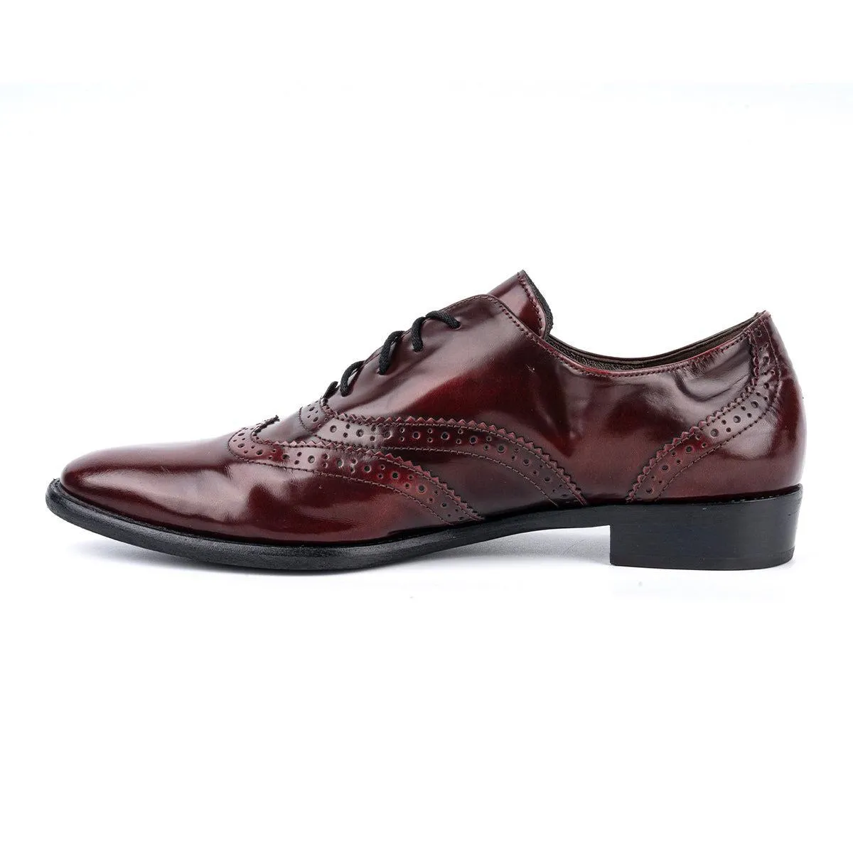 Gabor Brogues Oxford Formal Lace Ups Leather Burgundy Colour For Men