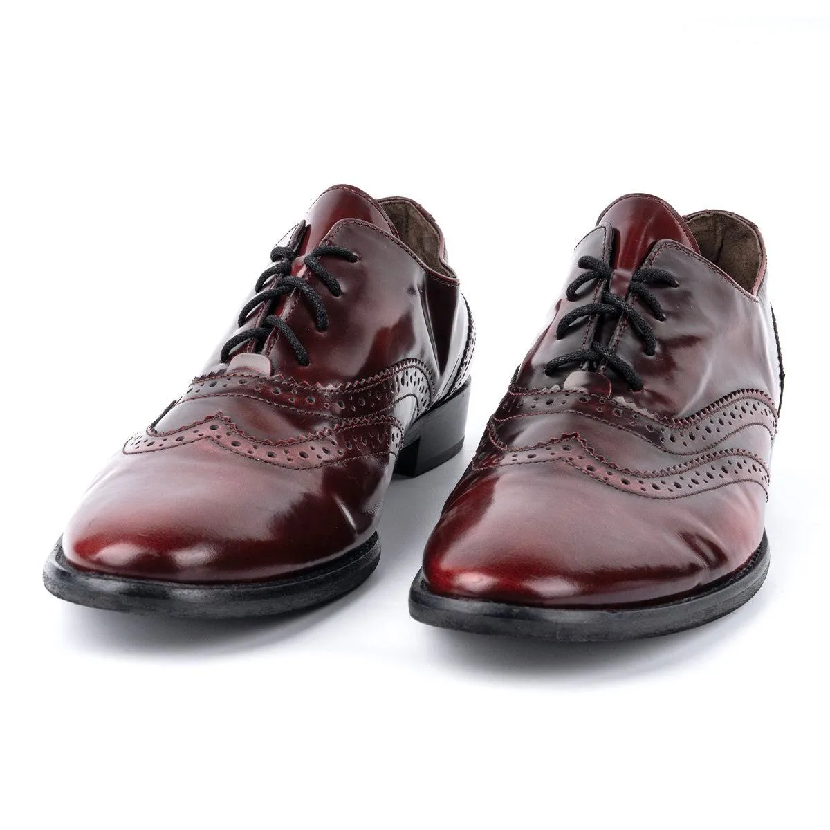 Gabor Brogues Oxford Formal Lace Ups Leather Burgundy Colour For Men