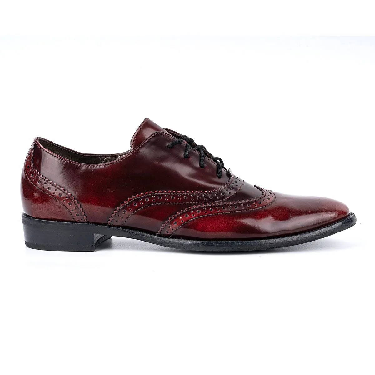 Gabor Brogues Oxford Formal Lace Ups Leather Burgundy Colour For Men