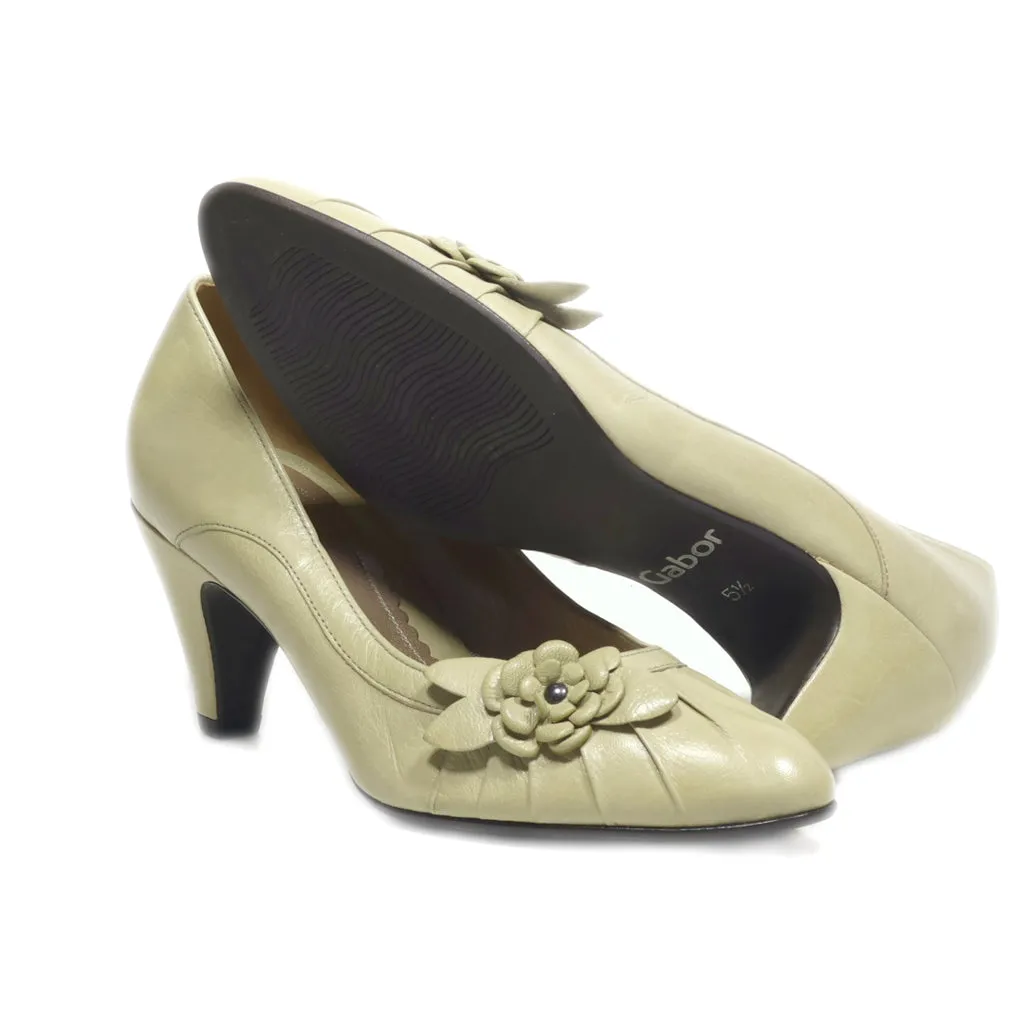 Gabor Mid-Heel Shoes Leather Beige Colour For Women