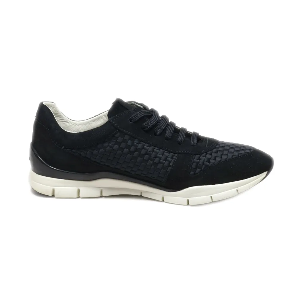 Geox Low-Top Sneakers Suede Black Colour For Women