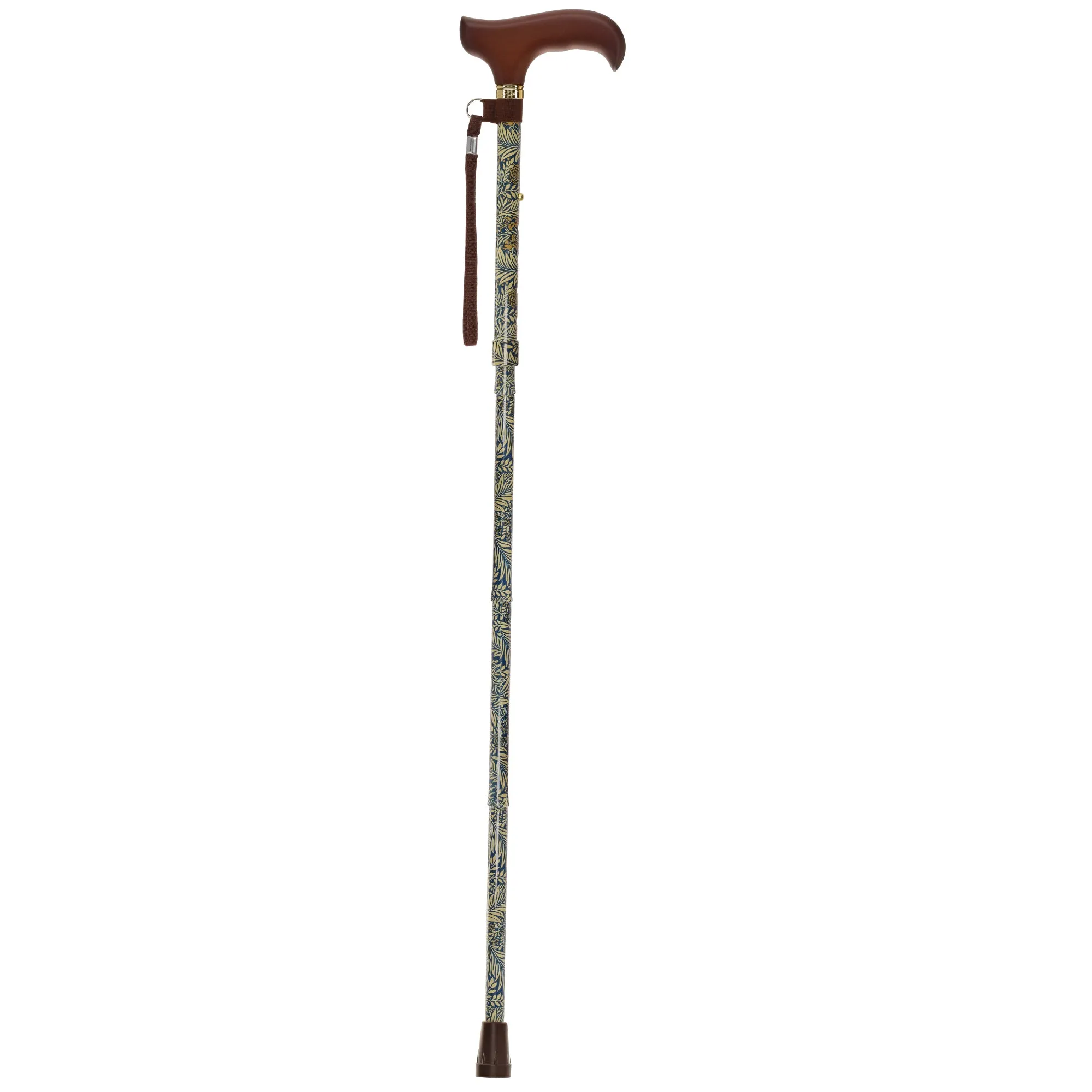 Golden Petals FashionStix: Foldable Wood Derby Walking Cane