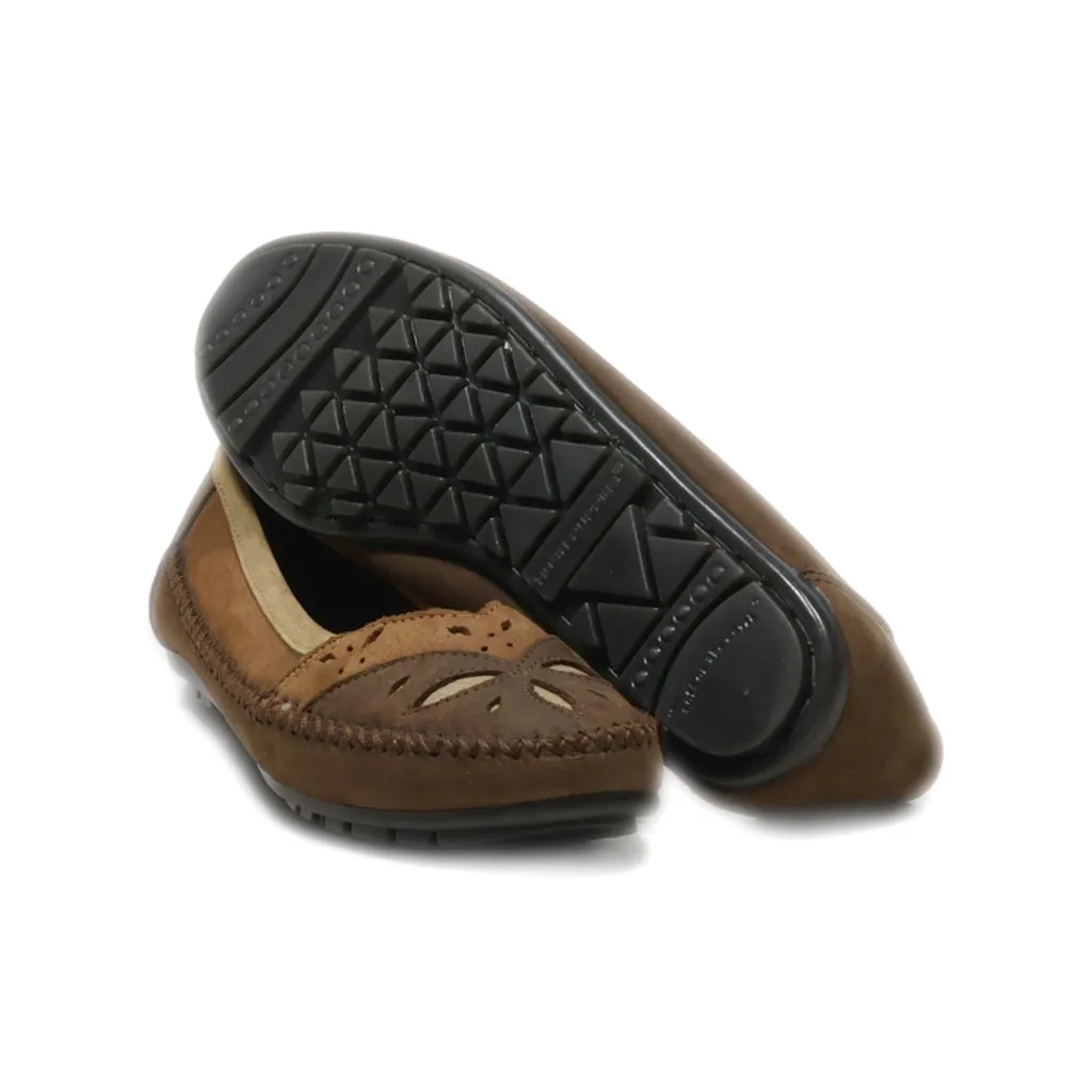 Hush Puppies Loafers Nubuck Brown Colour For Women