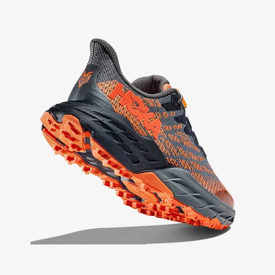 Kids' Speedgoat 5 (Castlerock/Vibrant Orange)