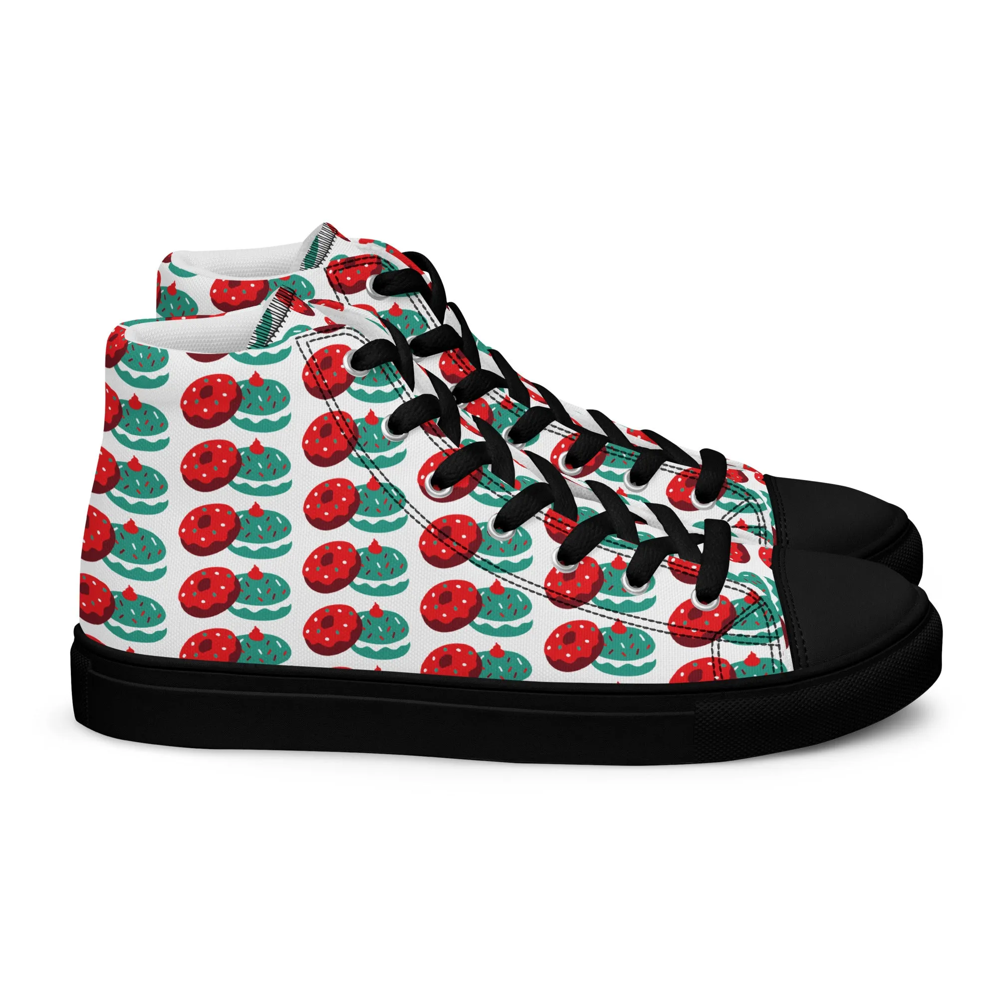 Men Christmas High Top Canvas Shoes (Glamourange Holiday Magic Canvas Shoes For Men - 0020)