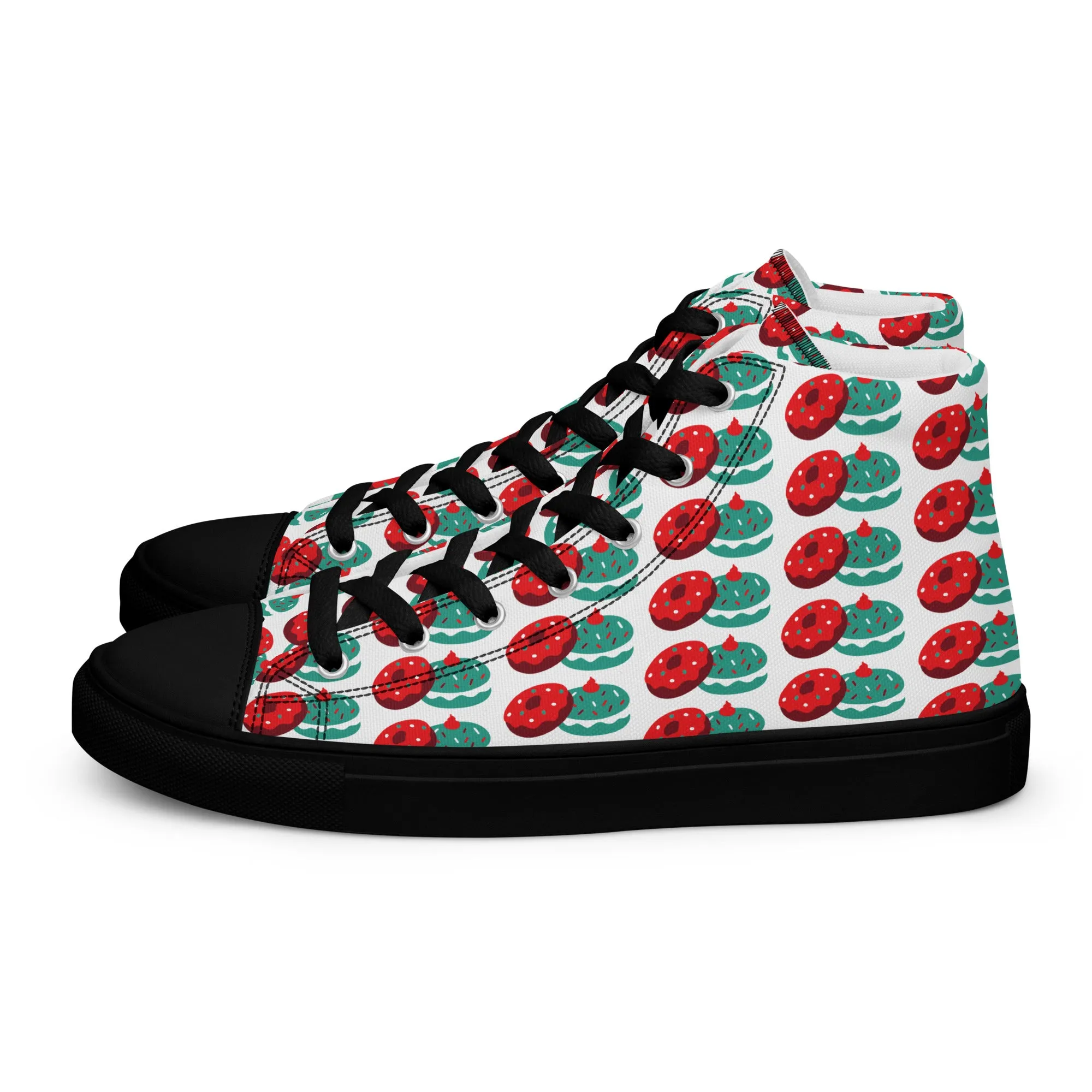 Men Christmas High Top Canvas Shoes (Glamourange Holiday Magic Canvas Shoes For Men - 0020)