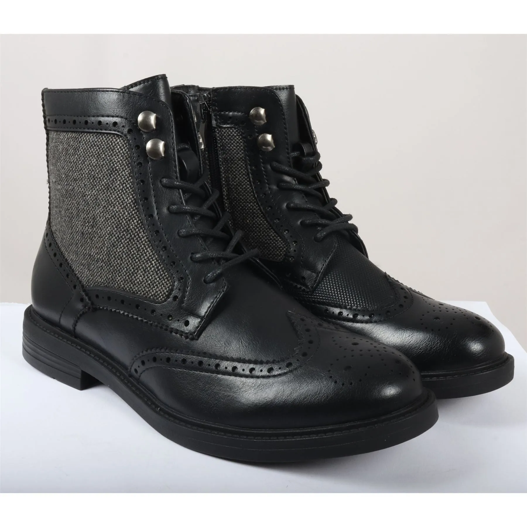 Men's Brogue Boots Lace Up Smart Formal Ankle Boot