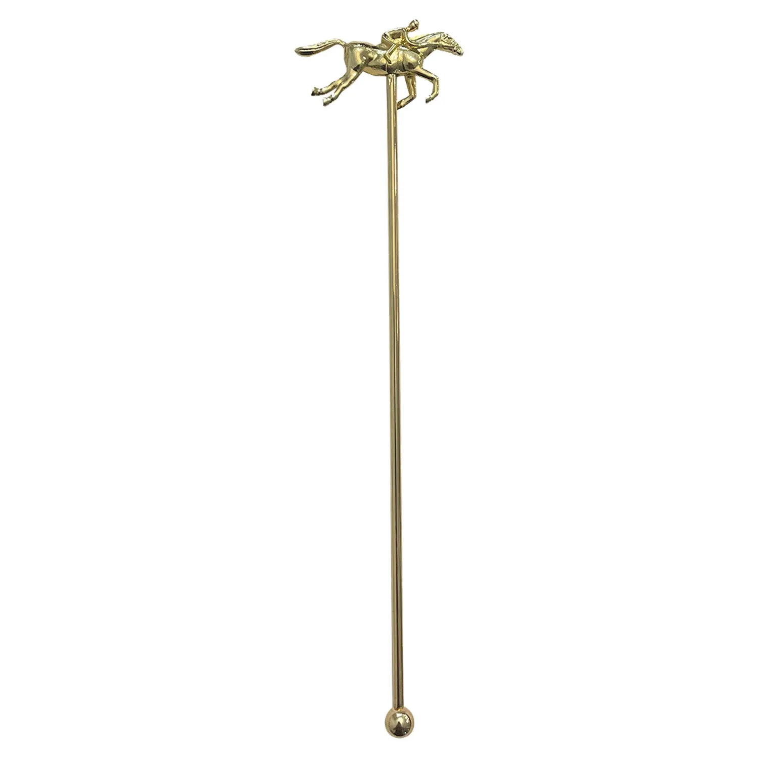 Metal Horse Racing Cocktail Stirrer- Gold