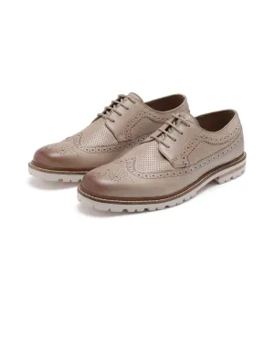 Rare Rabbit Men Brox Tan Lace-Up Shoes