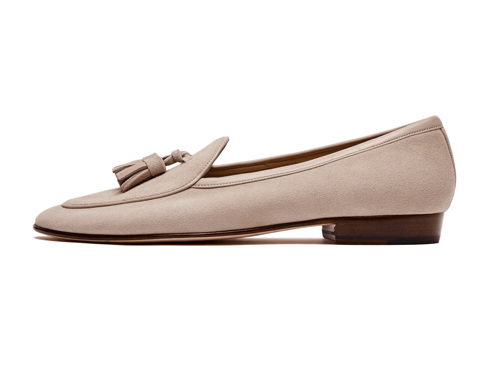 Sagan Classic Tassel Loafers in Albâtre Asteria Suede