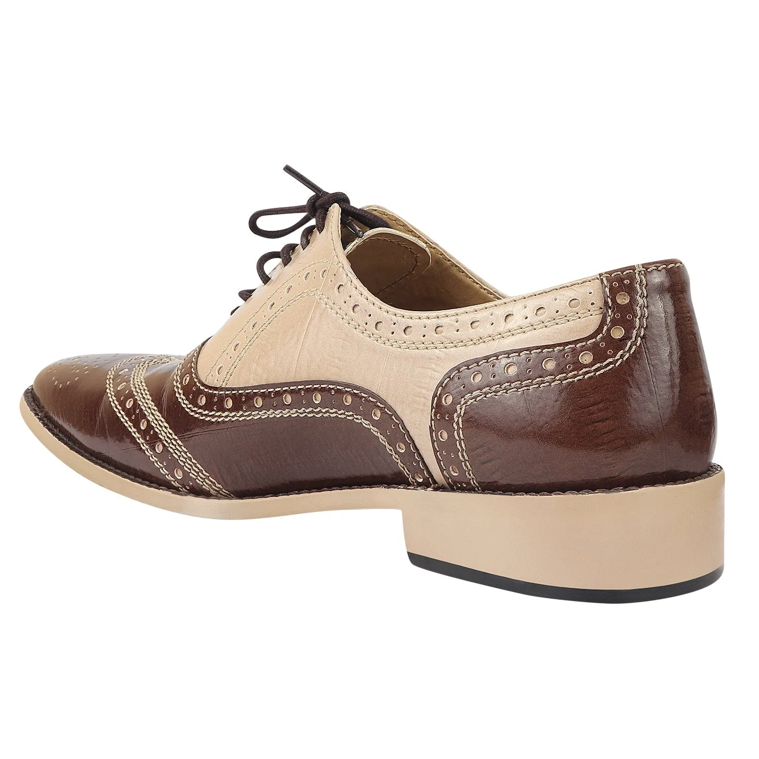 Tremont Genuine Leather Oxford Style Brogue Dress Shoes