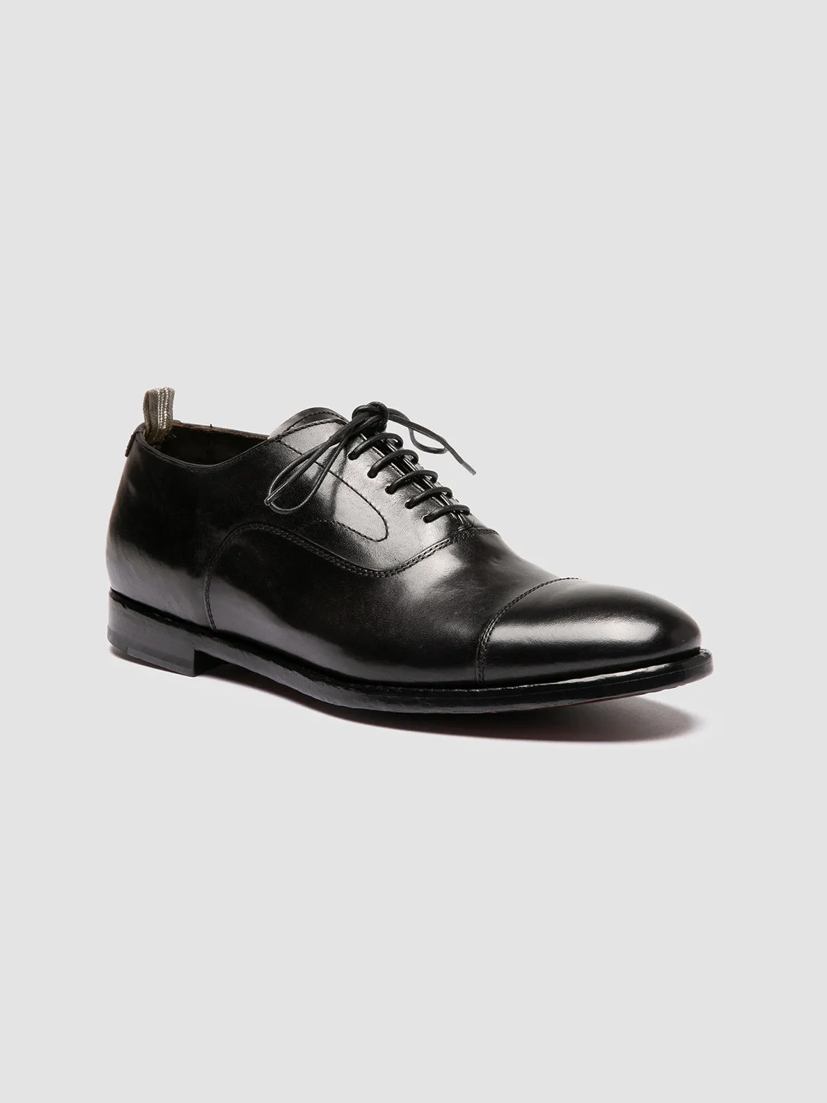 VANDERBILT 001 - Black Leather Oxford Shoes